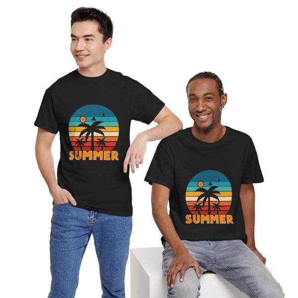Retro Summer Vibes Unisex Heavy Cotton Tee