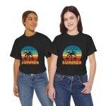 Retro Summer Vibes Unisex Heavy Cotton Tee