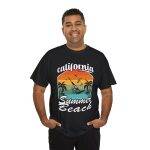 California Summer Beach Tee – Unisex Heavy Cotton T-Shirt for Travel Lovers
