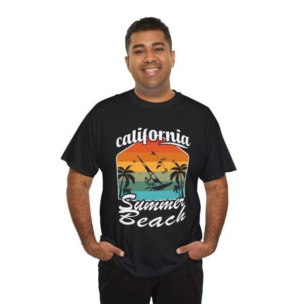 California Summer Beach Tee – Unisex Heavy Cotton T-Shirt for Travel Lovers