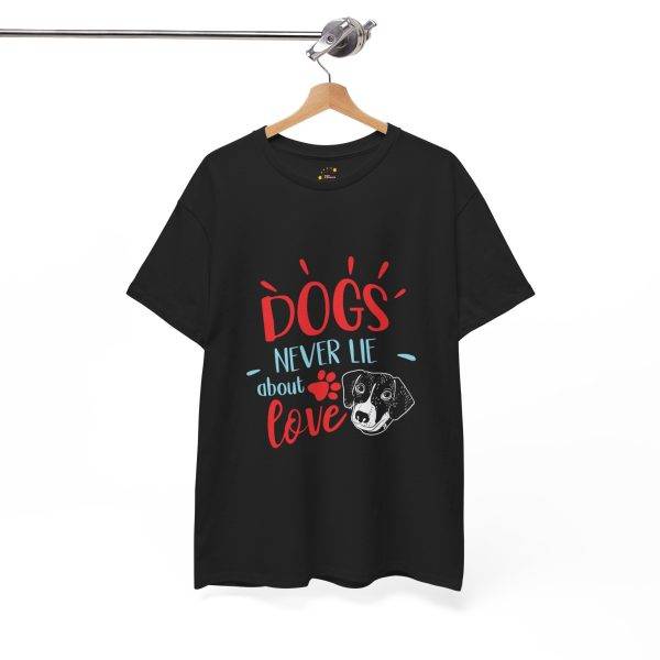 Unisex Heavy Cotton Tee - 'Dogs Never Lie About Love' - Pet Lover's Tee