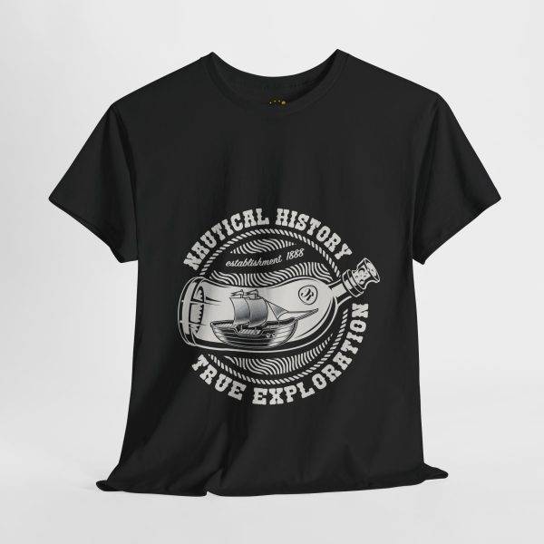 Nautical History Exploration Typography T-Shirt - Unisex Heavy Cotton Tee