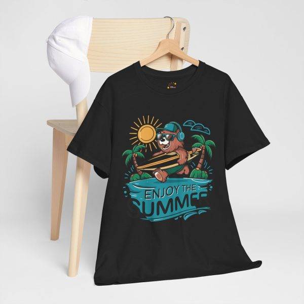Summer Vibes Unisex Heavy Cotton Tee - Enjoy the Summer Surfing Design Summer Vibes Unisex Heavy Cotton Tee - Enjoy the Summer Surfing Design