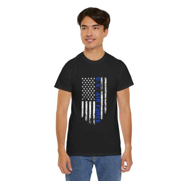 U.S. Air Force Flag Unisex Heavy Cotton Tee - Patriotic Graphic Shirt for Veterans and Supporters