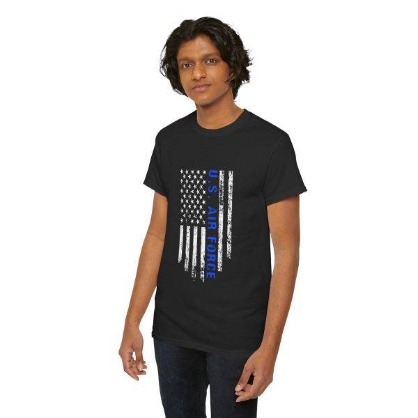 U.S. Air Force Flag Unisex Heavy Cotton Tee - Patriotic Graphic Shirt for Veterans and Supporters