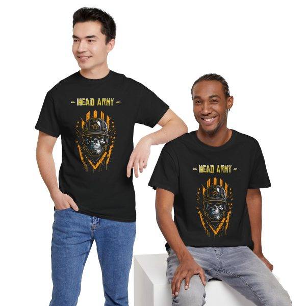Head Army Graphic Tee for Military Enthusiasts - Unisex Heavy Cotton T-Shirt
