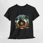 Beach Vibes Bear Unisex Heavy Cotton Tee - Chill Summer Style Beach Vibes Bear Unisex Heavy Cotton Tee - Chill Summer Style