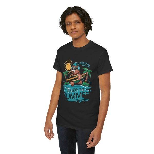 Summer Vibes Unisex Heavy Cotton Tee - Enjoy the Summer Surfing Design Summer Vibes Unisex Heavy Cotton Tee - Enjoy the Summer Surfing Design
