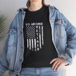U.S. Air Force Retired Heavy Cotton Tee – Honor Your Service