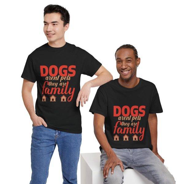 Unisex Heavy Cotton Tee - "Dogs Aren't Pets, They Are Family"