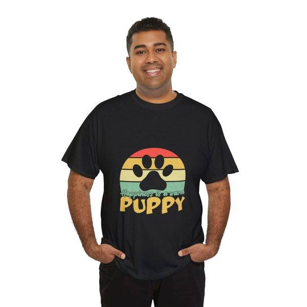 Happiness is a Warm Puppy Tee - Unisex Heavy Cotton Dog Shirt