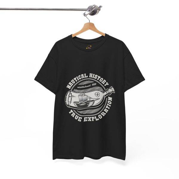 Nautical History Exploration Typography T-Shirt - Unisex Heavy Cotton Tee