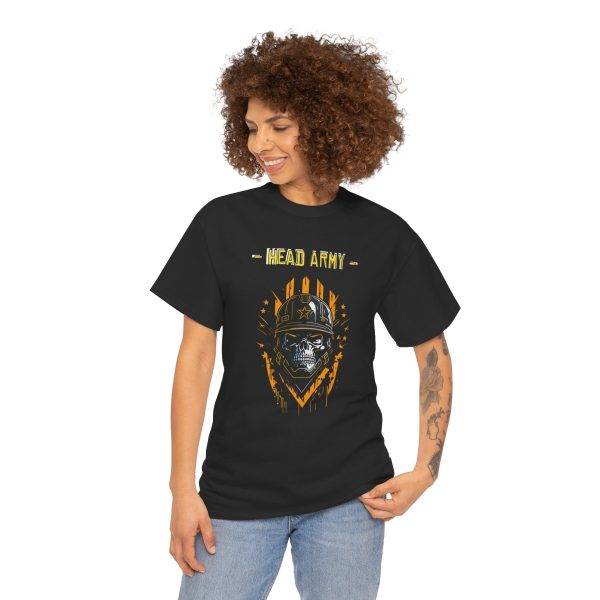 Head Army Graphic Tee for Military Enthusiasts - Unisex Heavy Cotton T-Shirt
