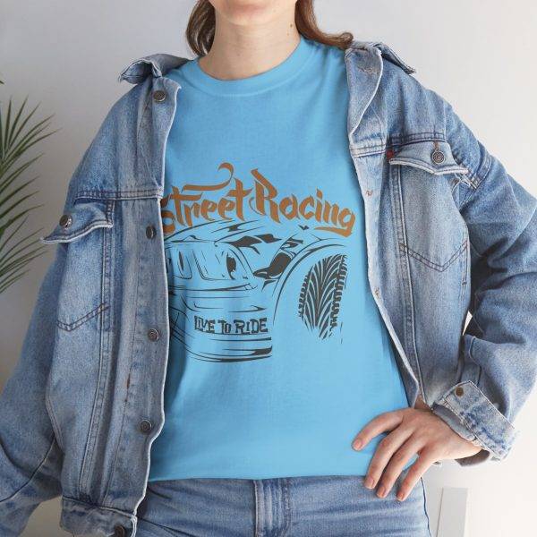 Street Racing Unisex Heavy Cotton Tee - Live to Ride Graphic Shirt