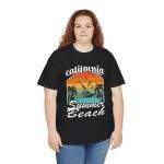 California Summer Beach Tee – Unisex Heavy Cotton T-Shirt for Travel Lovers