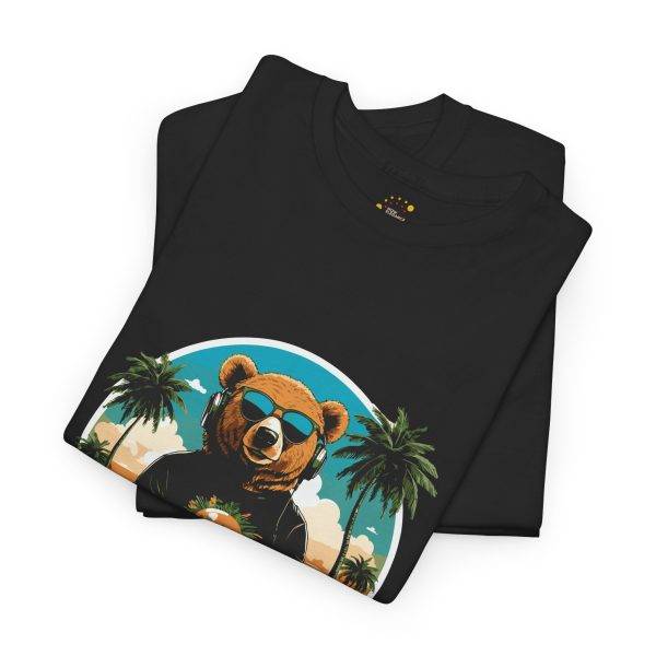 Beach Vibes Bear Unisex Heavy Cotton Tee - Chill Summer Style Beach Vibes Bear Unisex Heavy Cotton Tee - Chill Summer Style