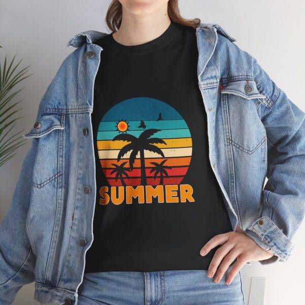 Retro Summer Vibes Unisex Heavy Cotton Tee