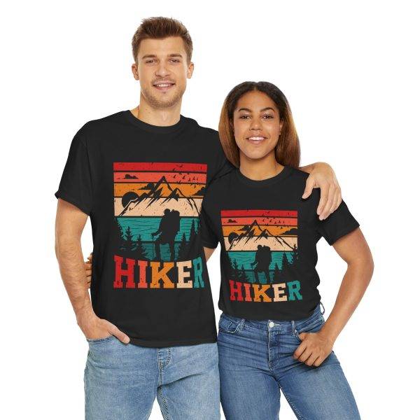 Hiker Vintage Graphic Unisex Heavy Cotton Tee - Perfect for Outdoor Adventures