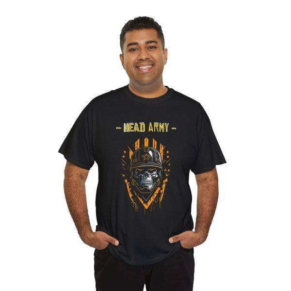 Head Army Graphic Tee for Military Enthusiasts - Unisex Heavy Cotton T-Shirt