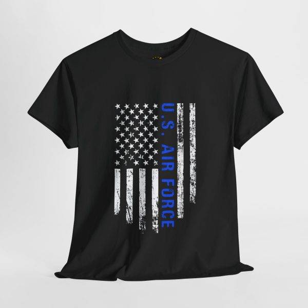 U.S. Air Force Flag Unisex Heavy Cotton Tee - Patriotic Graphic Shirt for Veterans and Supporters