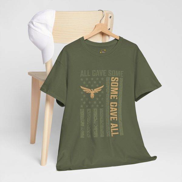 Patriotic Tribute USA Flag Unisex Heavy Cotton Tee - 'All Gave Some, Some Gave All'