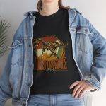 Dinosaur Graphic Unisex Heavy Cotton Tee - Vintage Style T-Shirt for Dino Lovers