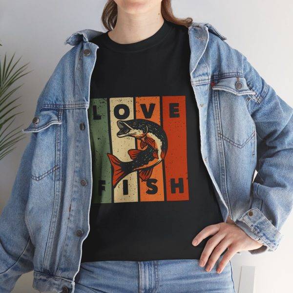 Love Fish Unisex Heavy Cotton Tee – Perfect for Anglers and Fishing Lovers!