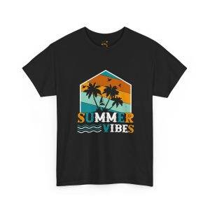 Summer Vibes Unisex Heavy Cotton Tee - Perfect for Beach Days & Casual Outings