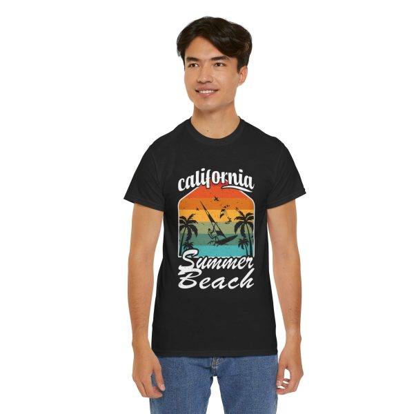California Summer Beach Tee – Unisex Heavy Cotton T-Shirt for Travel Lovers