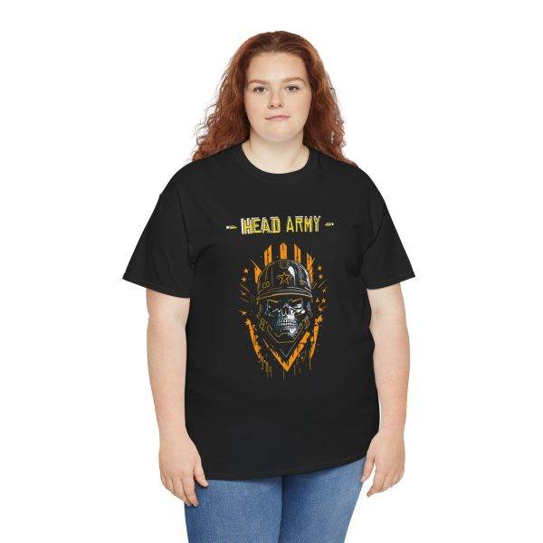 Head Army Graphic Tee for Military Enthusiasts - Unisex Heavy Cotton T-Shirt