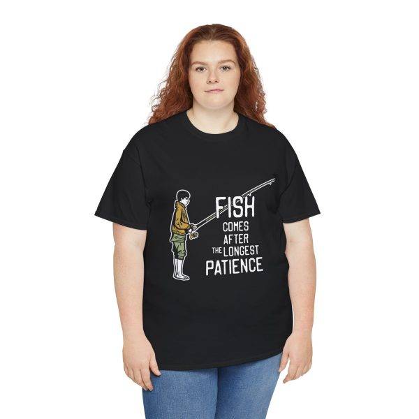 Fishing Patience Unisex Heavy Cotton Tee - Perfect Gift for Anglers