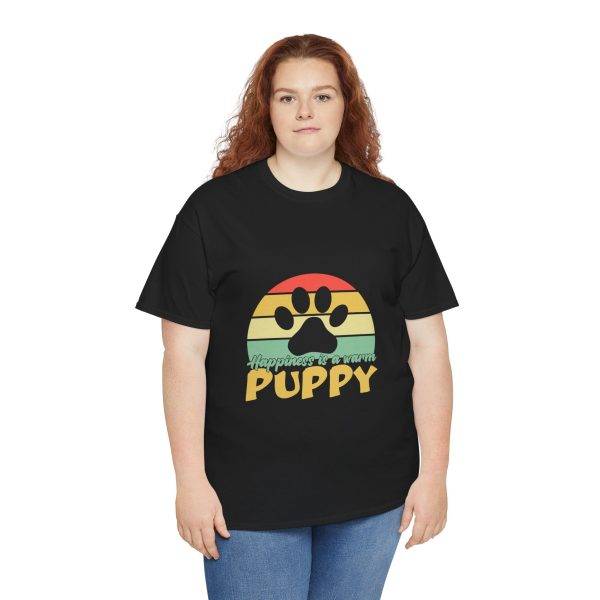 Happiness is a Warm Puppy Tee - Unisex Heavy Cotton Dog Shirt