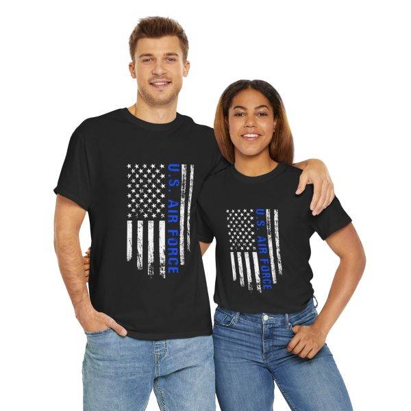 U.S. Air Force Flag Unisex Heavy Cotton Tee - Patriotic Graphic Shirt for Veterans and Supporters