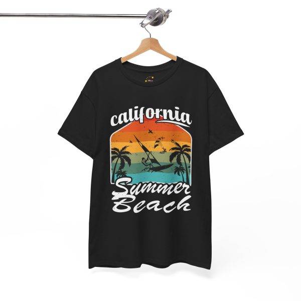 California Summer Beach Tee – Unisex Heavy Cotton T-Shirt for Travel Lovers