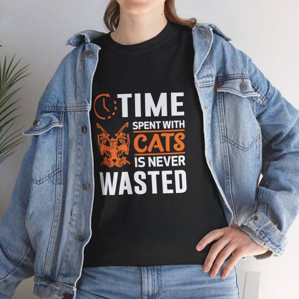 Time Spent with Cats Unisex Heavy Cotton Tee