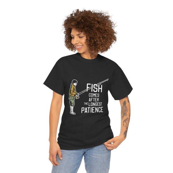 Fishing Patience Unisex Heavy Cotton Tee - Perfect Gift for Anglers