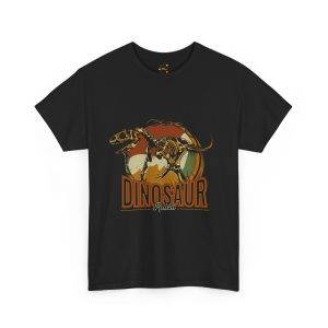 Dinosaur Graphic Unisex Heavy Cotton Tee - Vintage Style T-Shirt for Dino Lovers