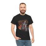 Born to Be Wild Unisex Heavy Cotton Tee - Motorcycle Skull Design
