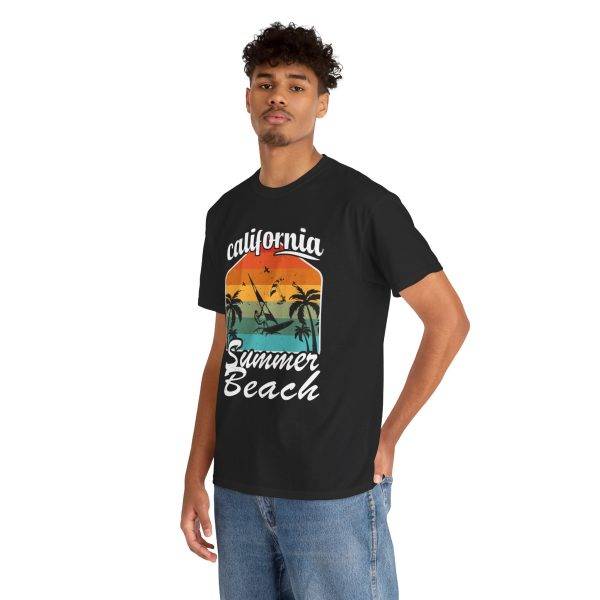 California Summer Beach Tee – Unisex Heavy Cotton T-Shirt for Travel Lovers
