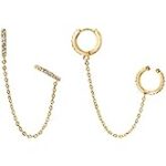 PAVOI 14K Gold Plated Lightweight Chunky Open Hoops | Gold Hoop Earrings for Women