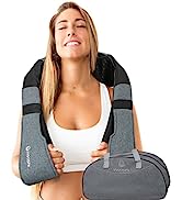 InvoSpa Shiatsu Back Shoulder and Neck Massager with Heat - Deep Tissue Kneading Pillow Massage - Back Massager, Shoulder Massager, Electric Full Body Massager - Massagers for Neck and Back  Office Products