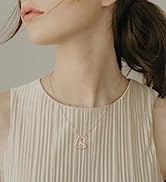 Dainty Layering Initial Necklaces for Women, 14K Gold Plated Paperclip Chain Necklace for Women Trendy Hexagon Letter Pendant Initial A Necklace Choker Necklaces Gold Layered Necklaces