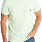 Nautica Men's Solid Crew Neck Short Sleeve Pocket T-Shirt, Patina Green, Medium |