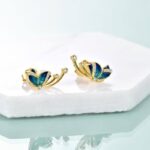 Sterling Silver Butterfly Earrings for Women