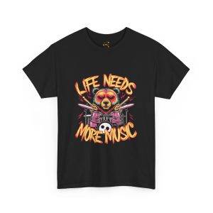 Life Needs More Music Unisex Heavy Cotton Tee - Perfect for Music Lovers