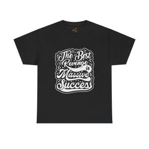 Success Typography Black Color T-Shirt For Unisex Heavy Cotton Tee
