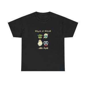 Halloween TRICK OR TREAT Black Color T-Shirt For COLLECTION Unisex Heavy Cotton Tee