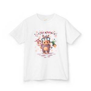Cute Kids Animal Love Tee - I Love Animals Design