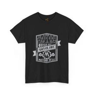 Vintage Motorcycle Gasoline Unisex Heavy Cotton Tee